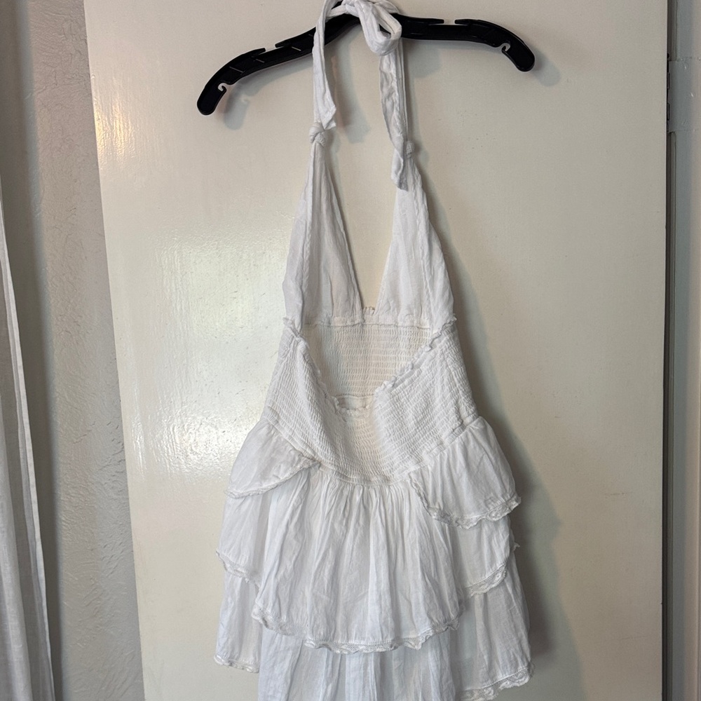 LoveShackFancy White Tiered Halter Slip Dress - Picture 2 of 2
